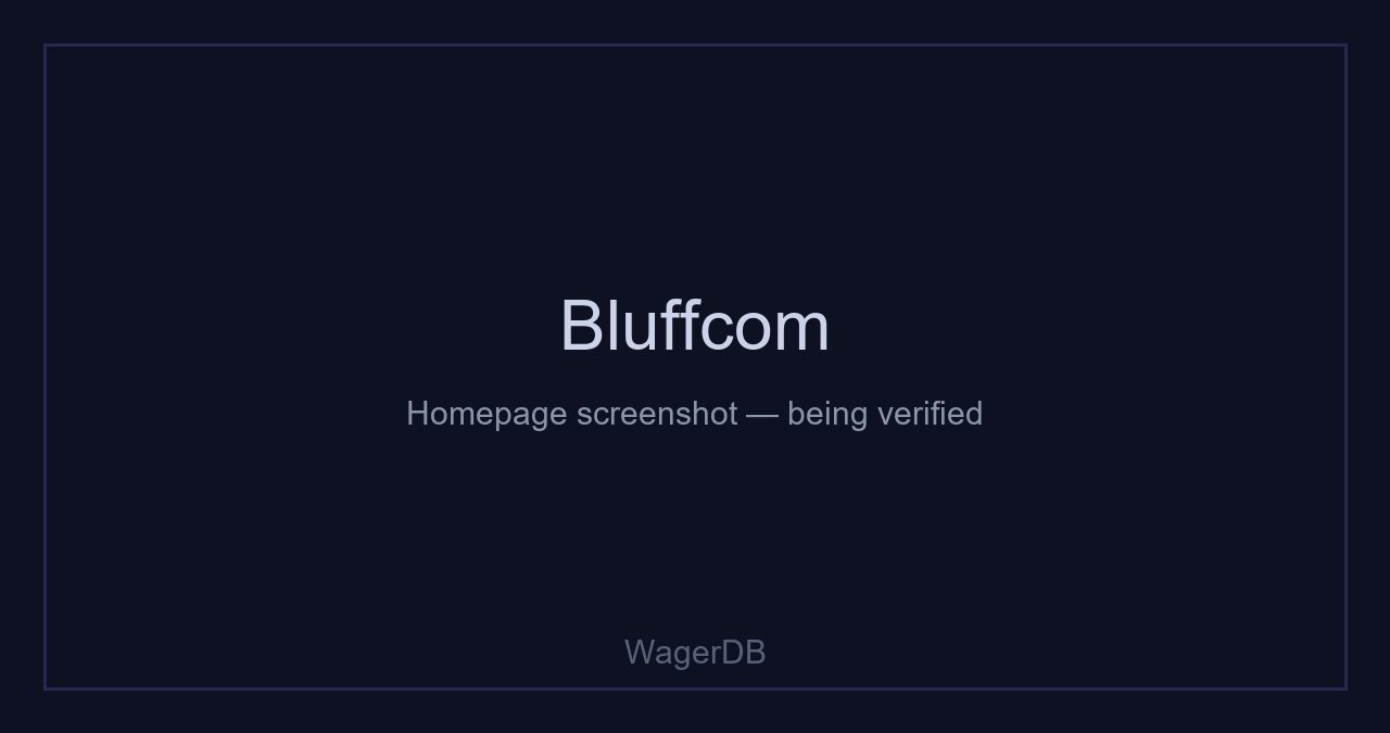 Bluffcom homepage and game lobby (screenshot)
